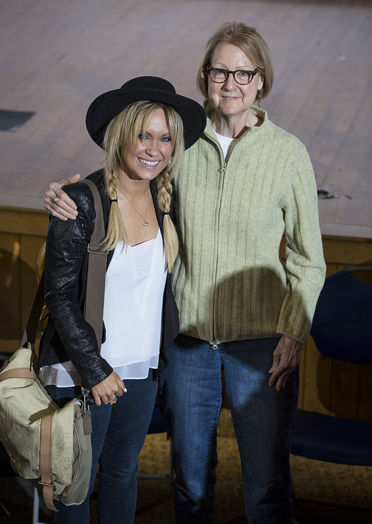Sherri Taylor, ATPI Star of Texas Award recipient, with keynote speaker and Dallas photographer Dixie Dixon. Photo by Mitchell Franz.