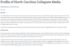 Profile of NC media